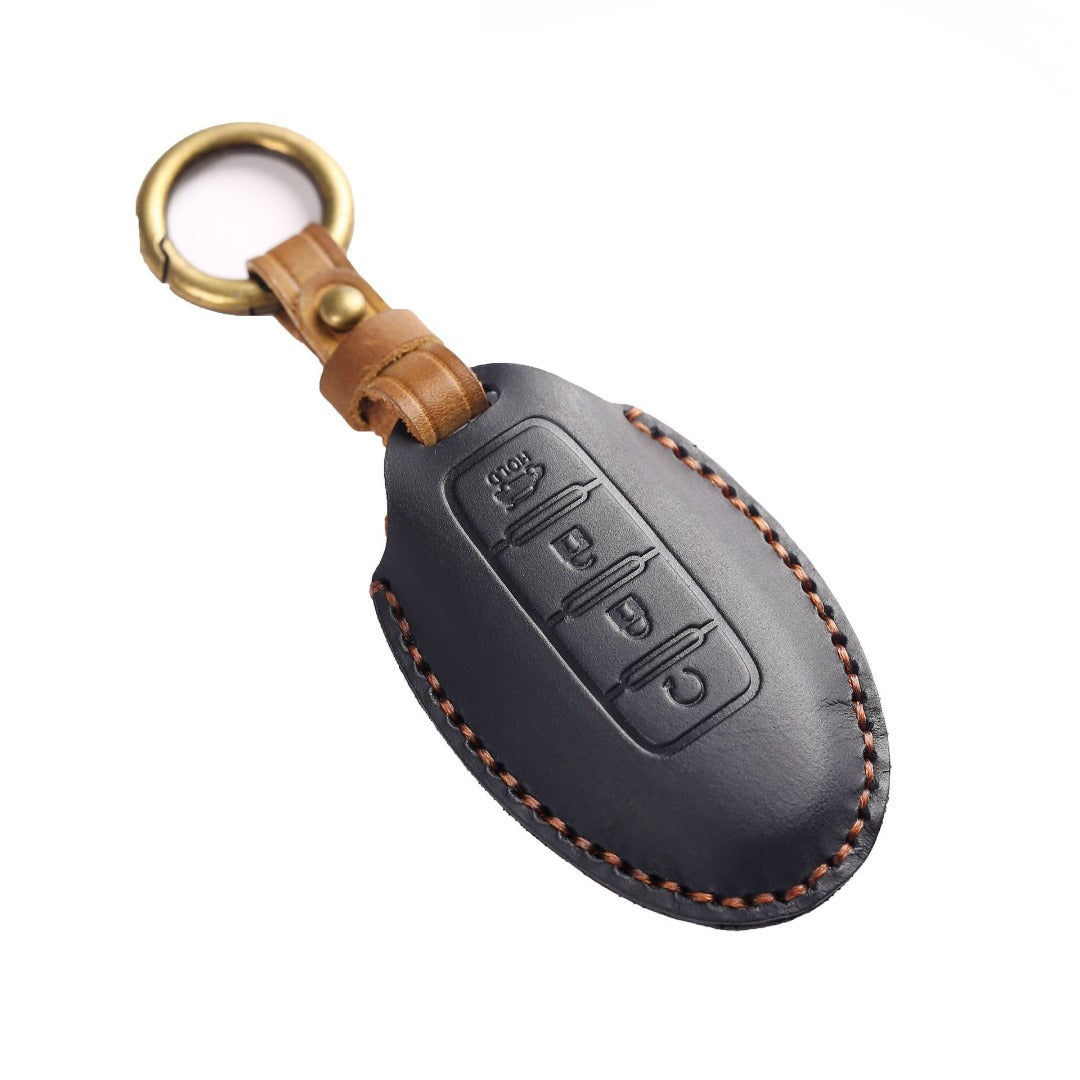 Nissan X-Trail Qashqai Tiida Teana Sylphy Housse de clé de voiture en cuir 2,3,4 boutons