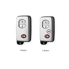 Étui de clé de voiture en cuir Crown pour Toyota Camry Highlander, 3 ou 4 boutons