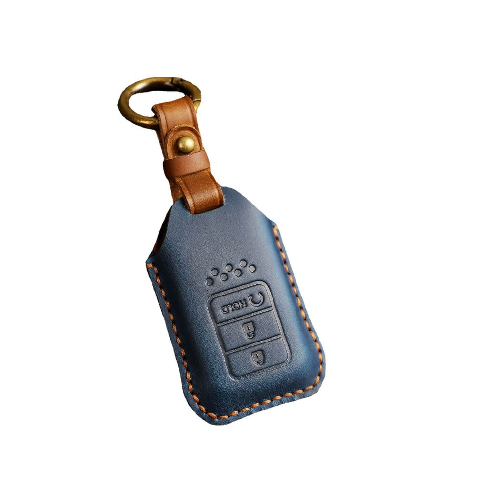 Honda CRV Lingpai XRV Civic Accord Guandao Fit Housse de clé de voiture en cuir 2,3,4,5,6 boutons