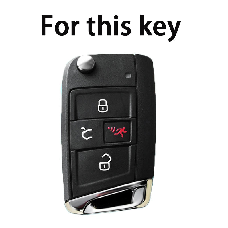 Carsine Volkswagen Car Key Case Golden Edge