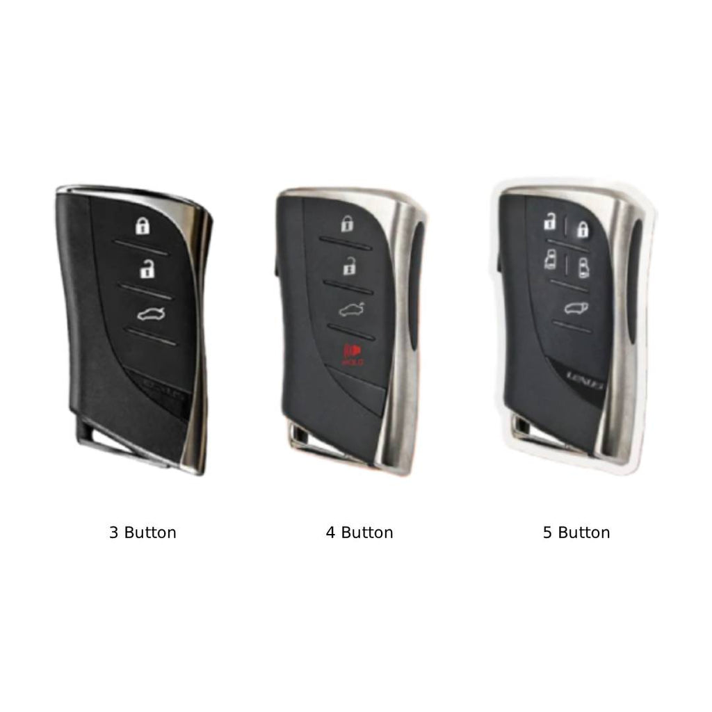 Étui en cuir pour clé de voiture Lexus ES200 RX/ES300 NX200 LM350h LM500 (3, 4, 5 boutons)