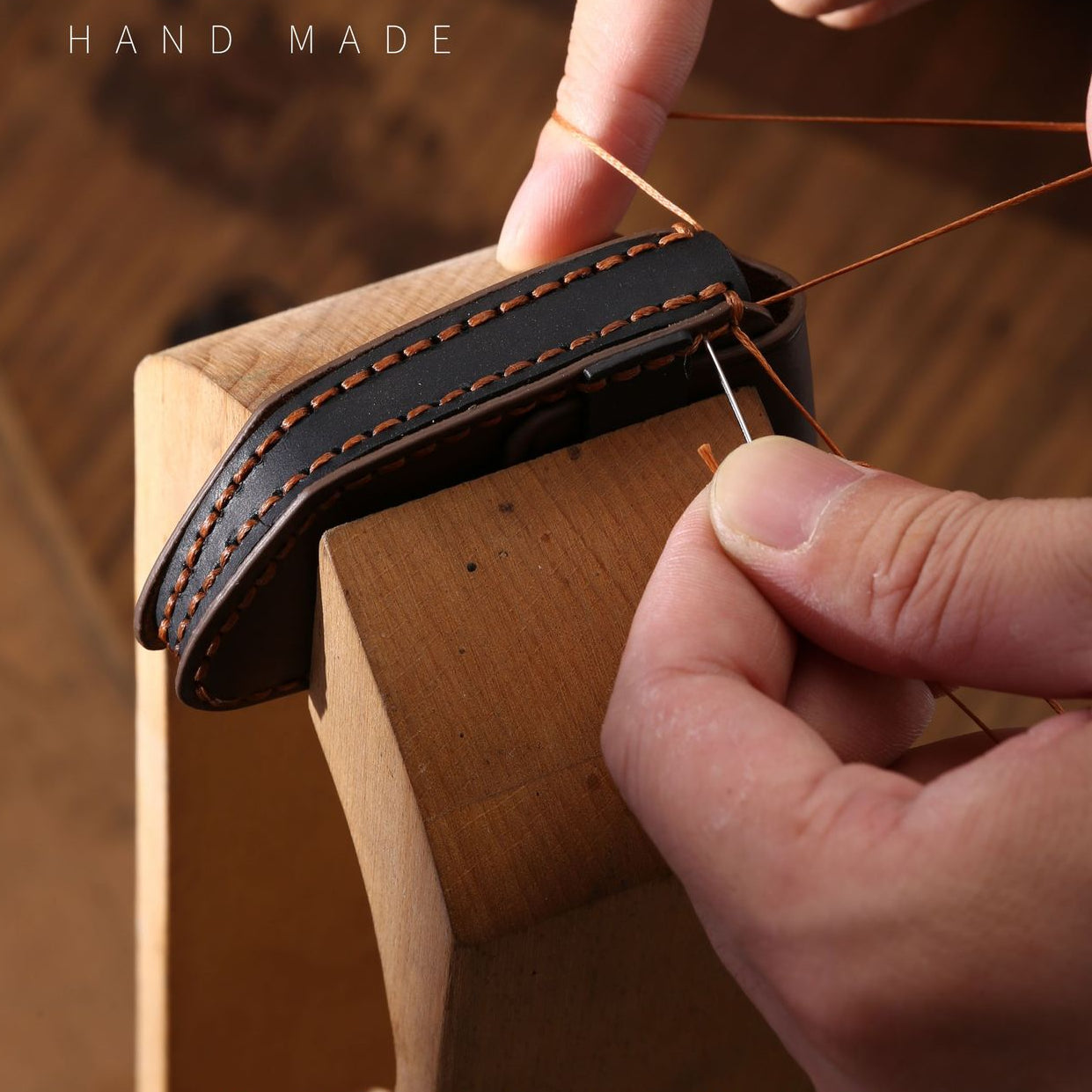 Étui à clés de voiture en cuir Toyota