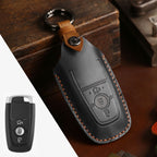 Ford Focus Explorer Kuga Sharp Aviator Lincoln Mondeo Edge F-150 Raptor Pickup Trucks Leder-Autoschlüsselhülle für 2, 3, 4 und 5 Tasten