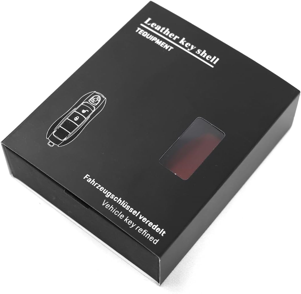 Étui en cuir pour clé Porsche 