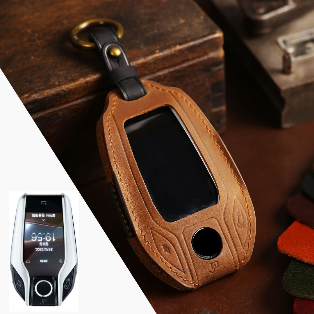 BMW Autoschlüsselhülle aus Leder – Echtleder, Premium-Passform für alle BMW Modelle