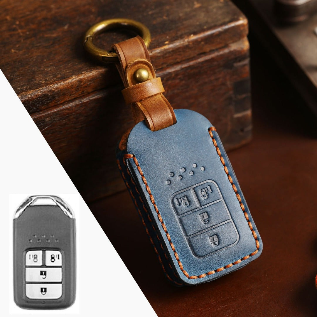 Honda CRV Lingpai XRV Civic Odyssey Elysion Accord Guandao Fit Leder-Autoschlüsselhülle für 2, 3, 4, 5 und 6 Tasten