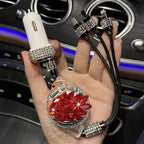 Schwan Strass Auto Einziehbares Lade- und Datenkabel