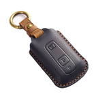 Carsine Toyota Crown Leather Car Key Cover 3 Button Black / 3 Button