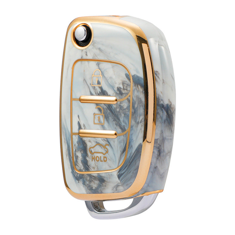 Carsine Hyundai Car Key Case Gold Inlaid With Jade