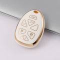 Carsine GMC Yukon Car Key Case Golden Edge White / Key case