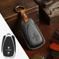 Carsine Chevrolet Traverse Malibu Cruze Trax Leather Car Key Cover 2,3,4,5 Button Black / 2 Button