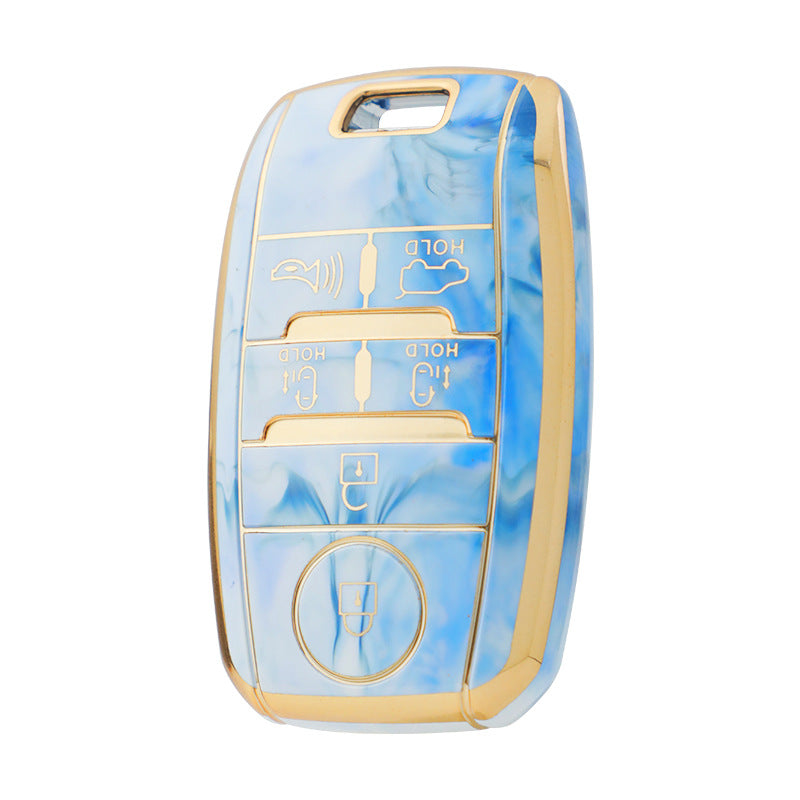 Carsine Kia Car Key Case Gold Inlaid With Jade