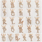 Carsine Rhinestone 26 Letters Car Keychain