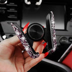 Car Rhinestone Charging Set