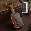 Carsine Land Rover Jaguar Leather Car Key Cover Black