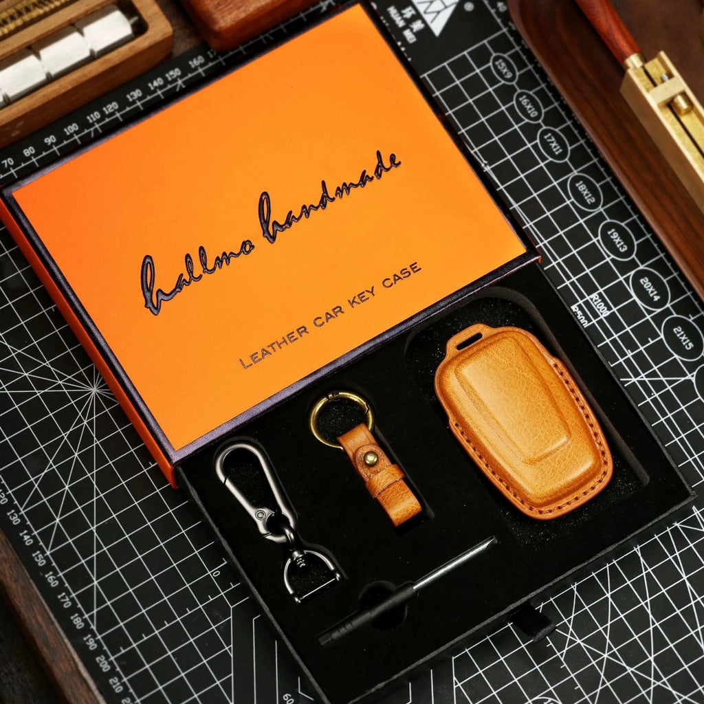 Étui pour clé de voiture BMW en cuir véritable - Ajustement haut de gamme pour tous les modèles BMW