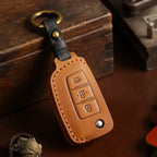 Nissan Sylphy Tiida X-Trail Qashqai Kicks Leder-Autoschlüsselhülle mit 2 oder 3 Tasten