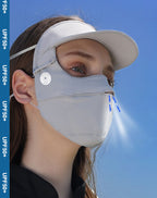 Carsine Summer ice silk sunscreen mask women's UV protection UPF 50+