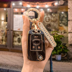 Carsine Buick Car Key Case Golden Edge Black / Key case + ON chain