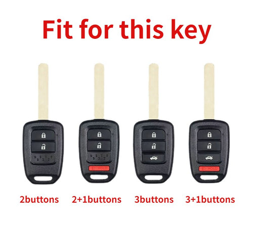 Carsine Honda Car Key Case Golden Edge 2,3,4 Button Black / 2 buttons